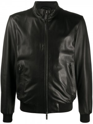 Байкерская куртка на молнии Emporio Armani. Цвет: черный