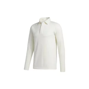 Golf Флисовая рубашка-поло с длинным рукавом Мужские топы Han-Jade-White FS6849 Adidas