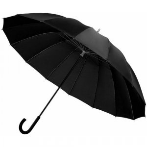 Зонт-трость , механика, купол 116 см, 16 спиц, для мужчин, черный Doppler. Цвет: черный