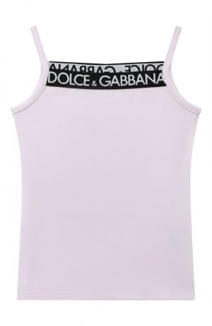 Хлопковая майка Dolce & Gabbana. Цвет: розовый