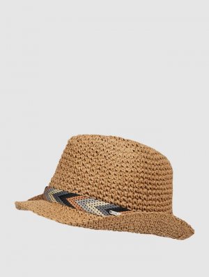Соломенная шляпа из бумажной соломки модель Медельин , бежевый Chillouts