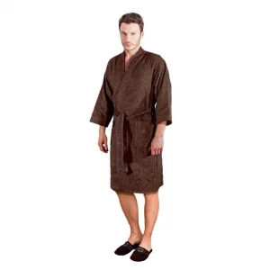 Домашний халат мужской Самурай коричневый 48-50 Wellness. Цвет: коричневый