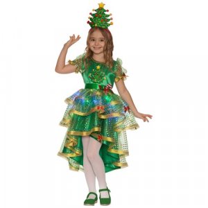 Детский костюм Ёлочка лучистая (13427) 134 см Батик. Цвет: зеленый