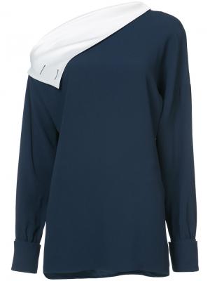 Блузка с открытым плечом Monse. Цвет: синий
