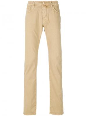 Классические приталенные брюки-чинос Jacob Cohen. Цвет: нейтральные цвета