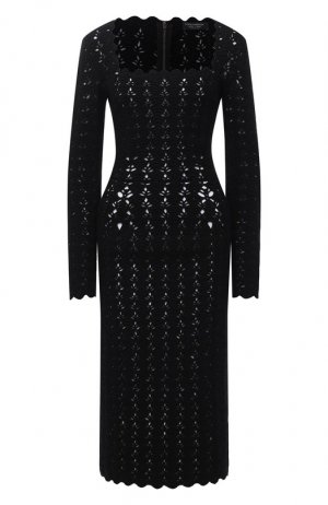 Платье из шерсти и кашемира Dolce & Gabbana. Цвет: чёрный