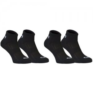 Детские носки для бега черные, 2 пары KALENJI Х Черный EU31/34 Decathlon. Цвет: черный