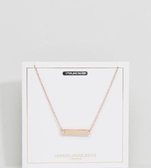 Ожерелье с покрытием из розового золота и буквой S на подвеске Johnny Loves Rosie. Цвет: золотой