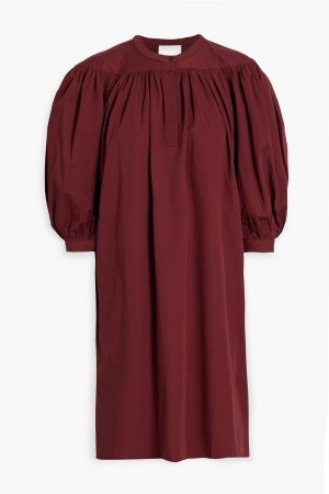 Платье мини из хлопка и поплина Kira со сборками , бордовый ANTIK BATIK
