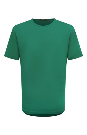 Хлопковая футболка Theory. Цвет: зелёный