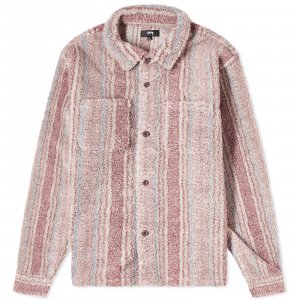 Рубашка Stripe Sherpa, цвет Berry Stussy