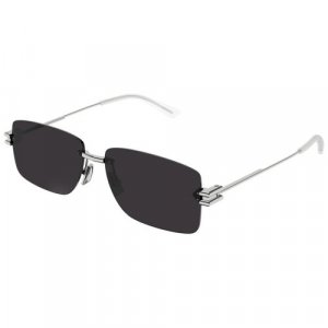 Солнцезащитные очки , серебряный, серый Bottega Veneta. Цвет: серебристый/серебряный/серый