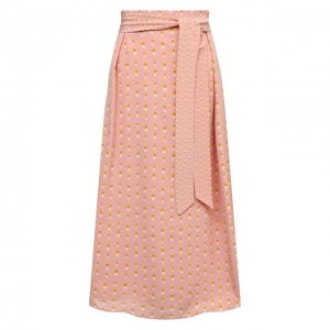 Шелковая юбка Loro Piana. Цвет: розовый