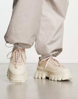 Массивные туфли на шнуровке Man Krypto нейтрального бежевого цвета Public Desire