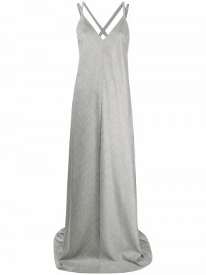 Длинное платье Brunello Cucinelli. Цвет: серый