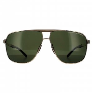 Поляризованные солнцезащитные очки Aviator золотисто-зелено-серые , золото Porsche Design