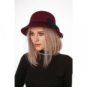 Шляпа , размер 55/57, бордовый, черный Nothing but Love. Цвет: бордовый/черный