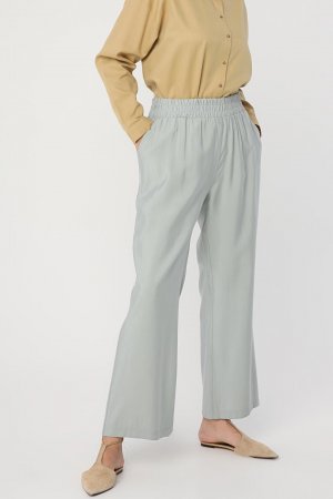 Серые удобные брюки большого размера с эластичной резинкой на талии ALL DAY