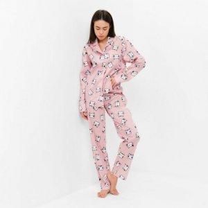 Пижама , размер 48/50, розовый Kaftan. Цвет: розовый