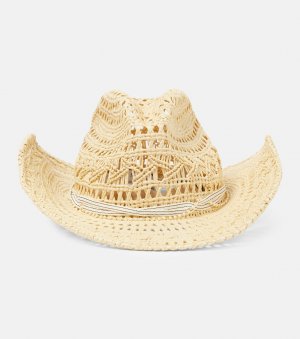 Соломенная ковбойская шляпа austin с декором , бежевый Maison Michel