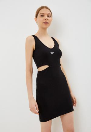 Платье Reebok Classic CL WDE SLIM DRESS. Цвет: черный
