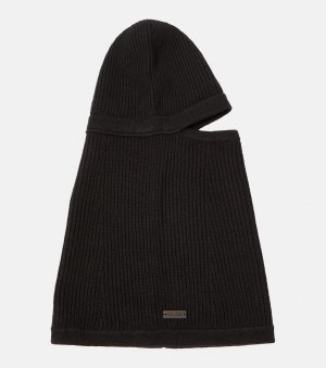 Кашемировая шапка ребристой вязки, черный Saint Laurent