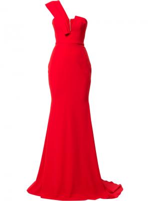 Вечернее платье Bradford Alex Perry. Цвет: красный