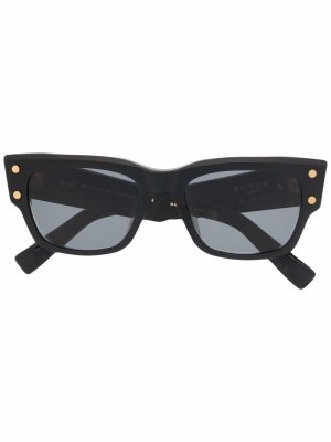 Солнцезащитные очки B-IV в массивной оправе Balmain Eyewear. Цвет: черный