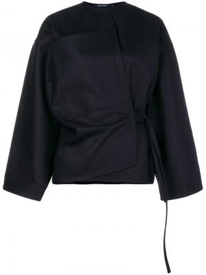 Асимметричная куртка в стиле оверсайз Sofie D'hoore. Цвет: синий