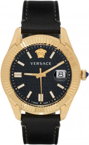 Черно-золотые часы Greca Time Versace