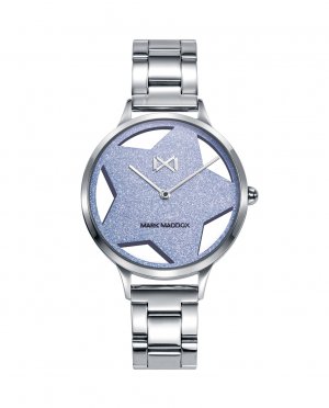 Женские стальные часы Tooting с серебряным ремешком , серебро Mark Maddox