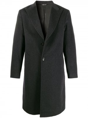 Однобортное пальто на пуговицах Tonello. Цвет: серый