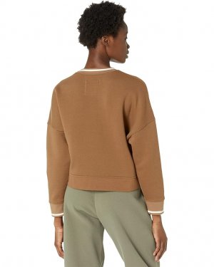 Толстовка Foundational Fleece Cropped Classic Sweatshirt, цвет Weathered Walnut Madewell