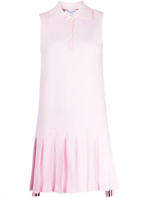 Платье-рубашка с воротником поло Thom Browne. Цвет: розовый