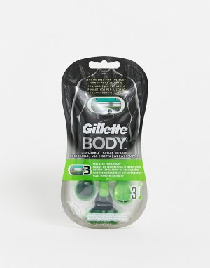 3 одноразовые бритвы Gillette