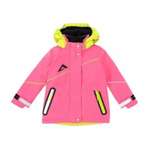Куртка Дина, размер 140, розовый, зеленый Oldos. Цвет: розовый/зеленый