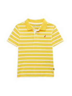 Рубашка-поло в полоску Little Boy's Coast, желтый Nautica