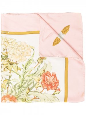 Pre-owned Regina floral-print silk scarf Hermès. Цвет: розовый