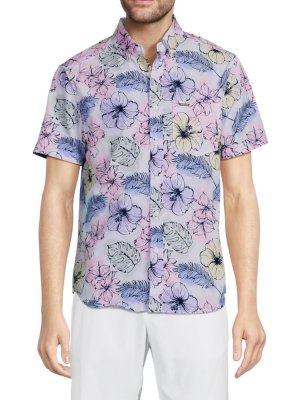 Рубашка с воротником на пуговицах и цветочным принтом , цвет Blue Multi Vintage Summer