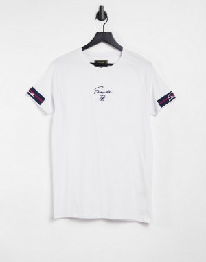Обтягивающая спортивная футболка белого цвета -Белый SikSilk