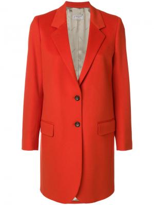 Однобортное пальто Alberto Biani. Цвет: жёлтый и оранжевый