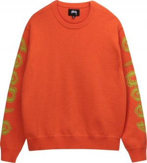 Свитер Sleeve Logo Sweater 'Orange', оранжевый Stussy