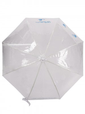 Зонт с логотипом Off-White. Цвет: белый
