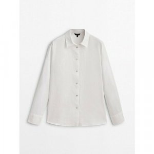 Рубашка , размер 40, белый Massimo Dutti. Цвет: белый