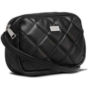 Сумка женская кросс-боди на плечо маленькая сумочка кроссбоди ANTAN 9-47 Искусственная кожа стежка/черный. Цвет: черный