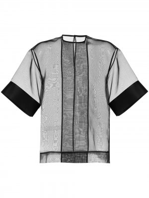 Блузка с сетчатыми рукавами Toga. Цвет: черный