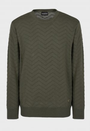 Пуловер EMPORIO ARMANI. Цвет: зеленый