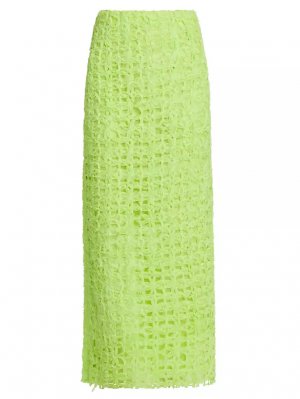 Текстурированная юбка-миди Quintette , цвет light lime green Aje