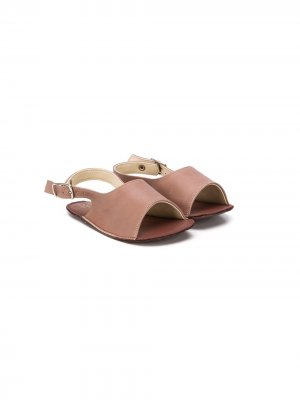 Open toe flat sandals Pèpè. Цвет: коричневый