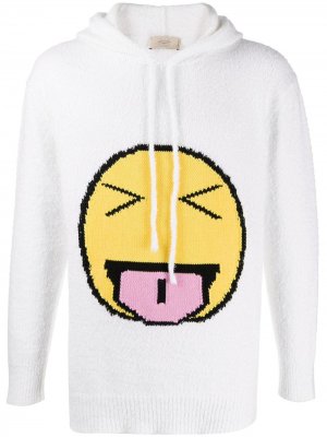 Emoji drawstring hoodie Maison Flaneur. Цвет: белый